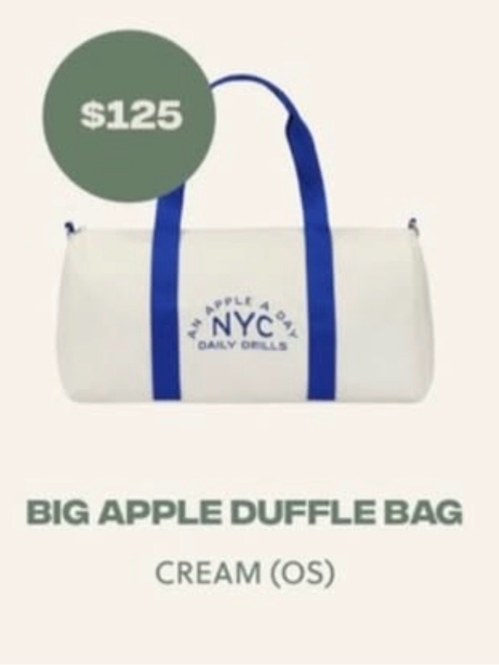 Limited edition DD NYC duffel